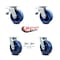 Service Caster 6 Inch Solid Polyurethane Caster Set with Roller Bearings 2 Brake 2 Swivel Lock SCC-TTL30S620-SPUR-2-BSL-2 - alternate 4